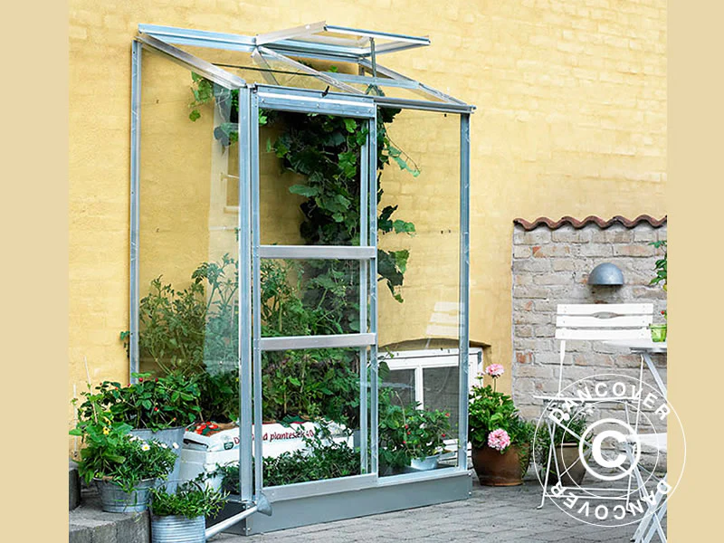 Anbaugewächshaus Glass Halls Altan, 0,91m², 0,69x1,32x1,82m, Aluminium - Imagen 2