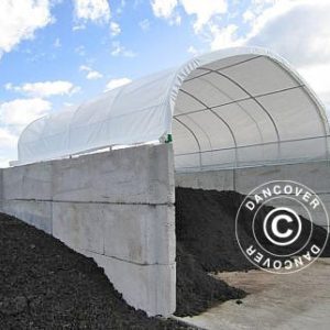 Containerzelt PVC, 6x6,05x1,8m, Weiß