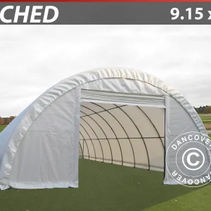 Rundbogenhalle 9,15x12x4,5m, PVC, Weiß