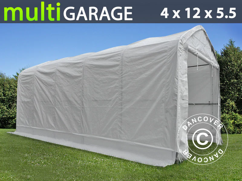 Zelthalle multiGarage 4x12x4,5x5,5m, Weiß - Imagen 2