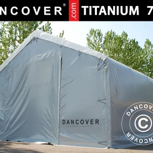 Zelthalle Titanium 7x14x2,5x4,2m, Weiß/Grau