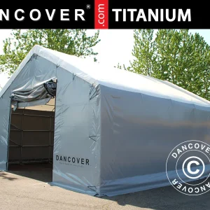 Zelthalle Titanium 8x9x3x5m, Weiß/Grau