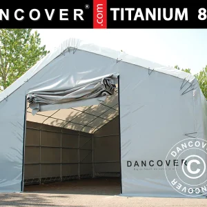 Zelthalle Titanium 8x27x3x5m, Weiß/Grau