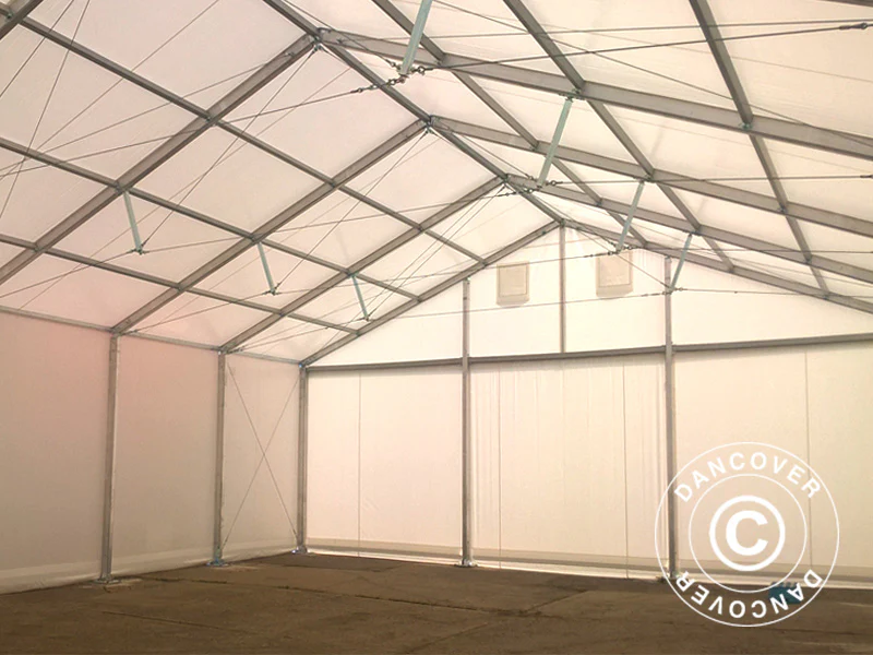 Industrielle Lagerhalle Alu 12x12x5,42m mit Schiebetor, PVC, weiß - Imagen 4