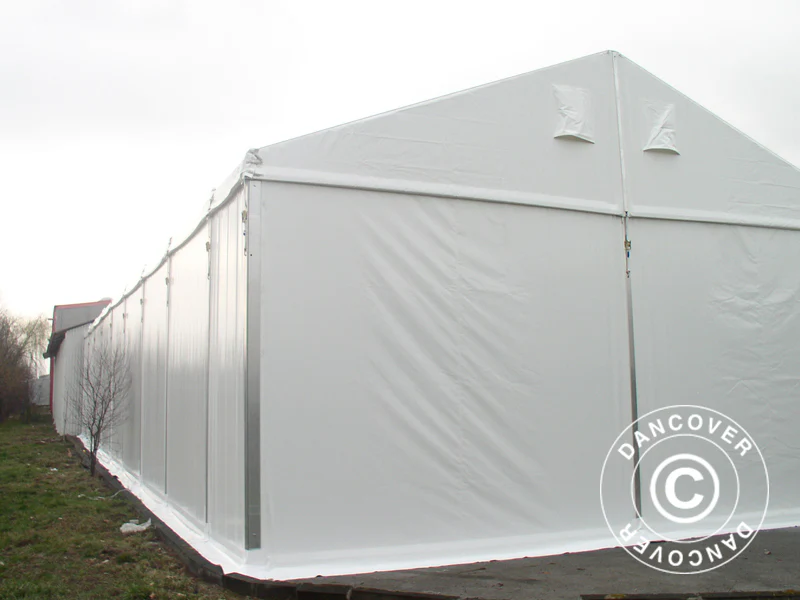 Industrielle Lagerhalle Alu 15x15x6,03m mit Schiebetor, PVC, weiß - Imagen 9