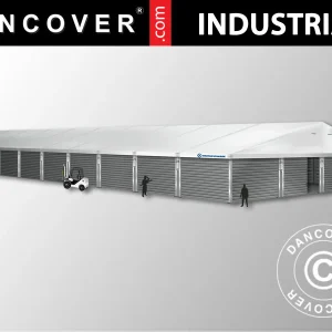 Industrielle Lagerhalle Alu 20x50x9,04m mit Schiebetor, PVC/Metall, weiß