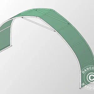 Erweiterung 1,5m für Zelthalle, Rundbogenhalle 9x15x4,42m, PVC, Grün