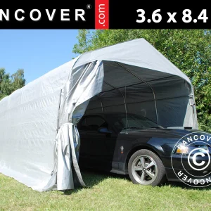 Zeltgarage PRO 3,6x8,4x2,68m PVC, Grau