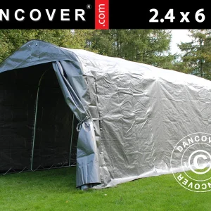 Lagerzelt PRO 2,4x6x2,34m PE, Grau