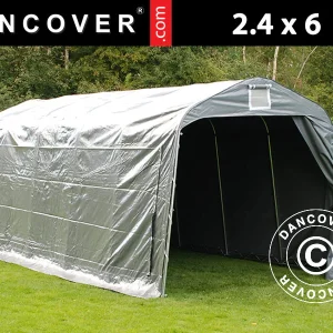 Lagerzelt PRO 2,4x6x2,34m PVC, Grau