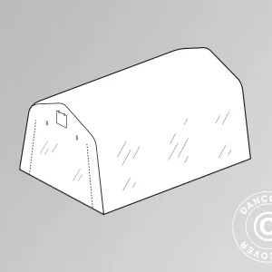 Dachplane für foliengewächshaus 2,4x6x2,4m PE, durchsichtig
