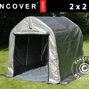 Lagerzelt PRO 2x2x2m PE, mit Bodenplane, Grau