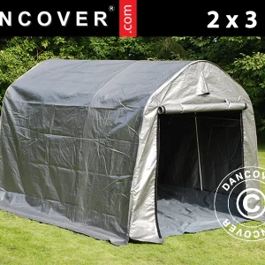 Lagerzelt PRO 2x3x2m PE, mit Bodenplane, Grau