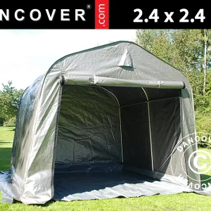 Lagerzelt PRO 2,4x2,4x2m PE, mit Bodenplane, Grau