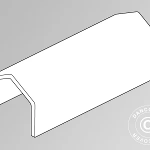 Dachplane für Lagerzelt PRO XL 4x10x3,5m PVC, Weiß