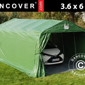 Zeltgarage PRO 3,6x6x2,7m PVC mit Bodenplane, grün