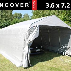 Zeltgarage PRO 3,6x7,2x2,68m PVC, Grau