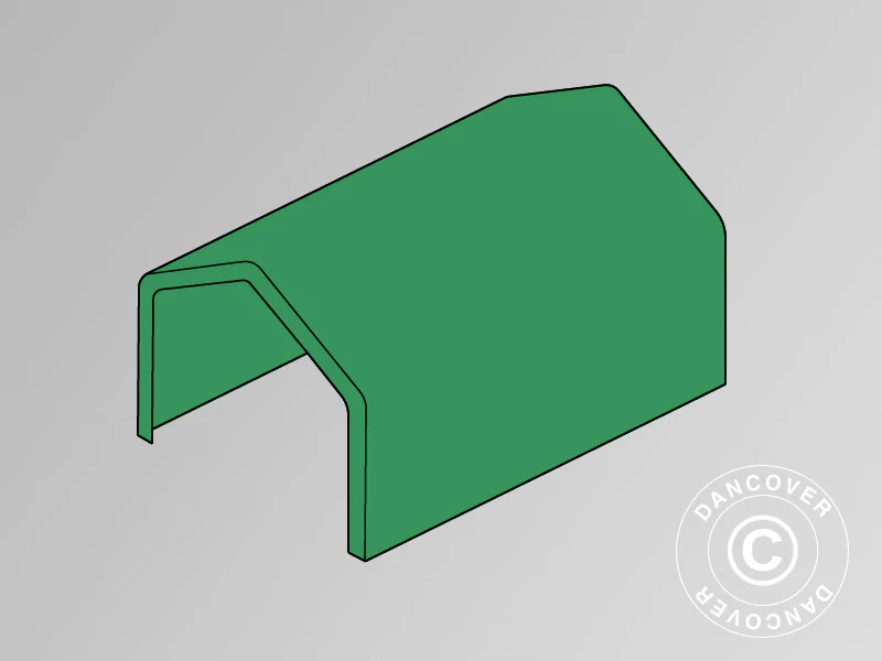 Dachplane für Lagerzelt PRO 4x6m PVC, grün - Imagen 2