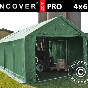 Lagerzelt PRO 4x6x2x3,1m, PVC, Grün