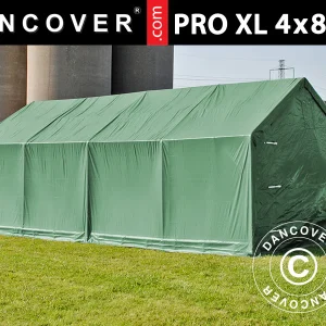 Lagerzelt PRO 4x8x2,5x3,6m, PVC, Grün