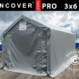 Lagerzelt PRO 3x6x2x2,82m, PVC, Grau