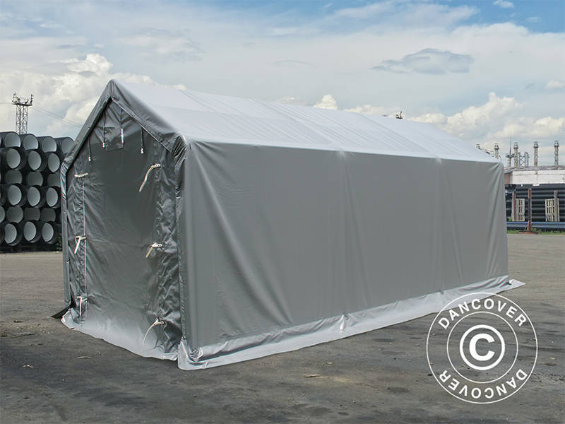 Lagerzelt PRO 3x6x2x2,82m, PVC, Grau - Imagen 7