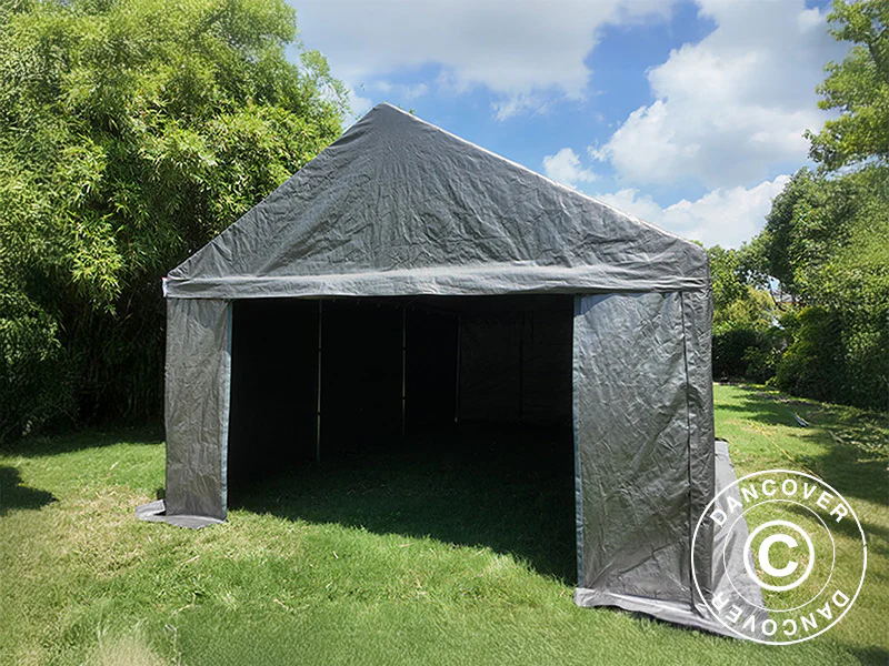 Lagerzelt Basic, 3x4m, PE 300, Grau - Imagen 3