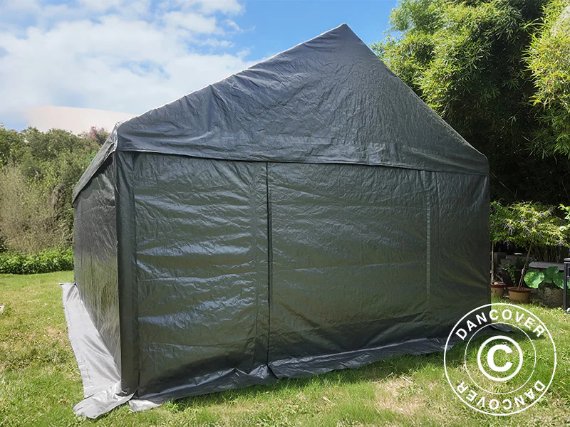 Lagerzelt Basic, 3x4m, PE 300, Grau - Imagen 6