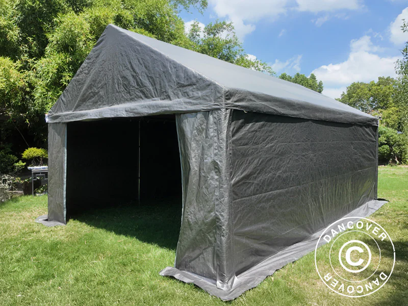 Lagerzelt Basic, 3x6m, PE 300, Grau - Imagen 5