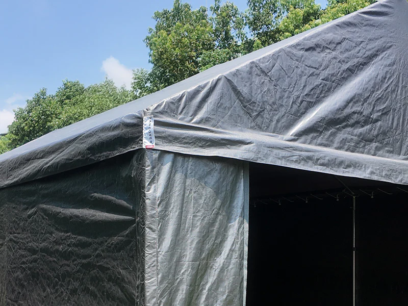 Lagerzelt Basic, 4x6m, PE 300, Grau - Imagen 8