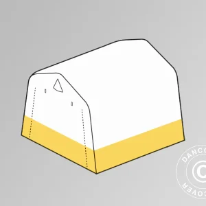 Dachplane für Lager- oder Arbeitszelt PRO, 2x3x2m, PVC, Weiß/Gelb