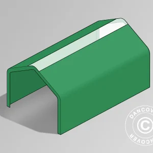Dachplane für Lagerzelt PRO 8x12m PVC mit Dachfenster, Grün