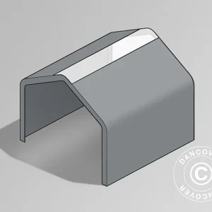 Dachplane für Lagerzelt PRO 7x7m PVC mit Dachfenster, grau