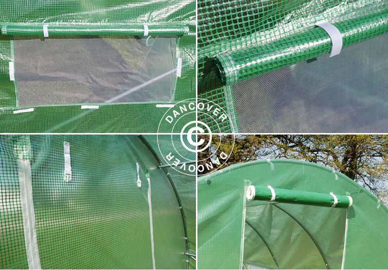 Foliengewächshaus 2x4,5x2m, 9m², Grün - Imagen 8