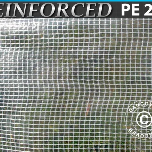 Plane 6x10m, Netzverstärkt PE 200g/m², Durchsichtig