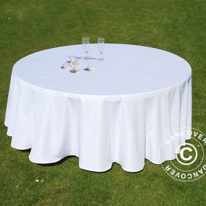 Tischdecke Ø154x64cm, Weiß