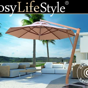 Freiarm-Sonnenschirm Bahamas, Ø4m, Sand