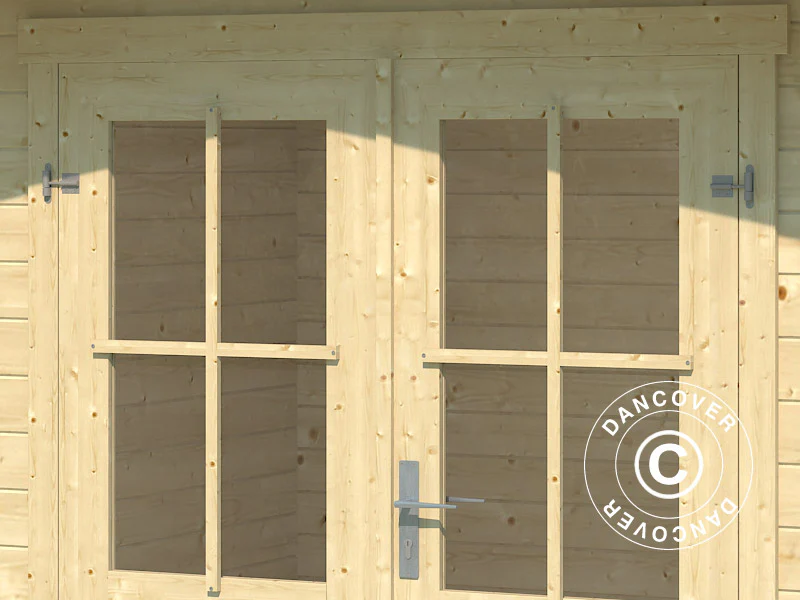 Holzschuppen Oslo 2,92x2,3x2,22m, 28mm, 6,43m², Naturbelassen - Imagen 5