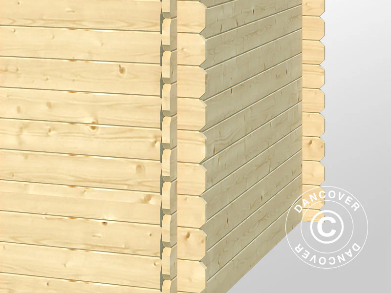 Holzschuppen Oslo 2,92x2,3x2,22m, 28mm, 6,43m², Naturbelassen - Imagen 6
