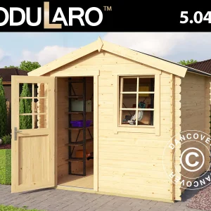 Holzschuppen Lyon 2,3x2,3x2,34m, 28mm, 5,04m², Naturbelassen