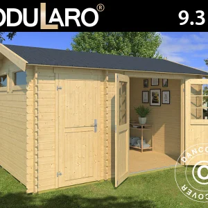 Holzschuppen Narva 3,8x2,5x2,39m, 28mm, 9,3m², Natur