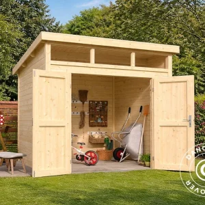 Holzschuppen Torvik m/Oberlicht, 2,5x2,5x2,45m, 6,25m2, Natur