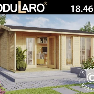 Gartenhaus aus Holz Talsi 5,2x3,7x2,51m, 44mm, Natur