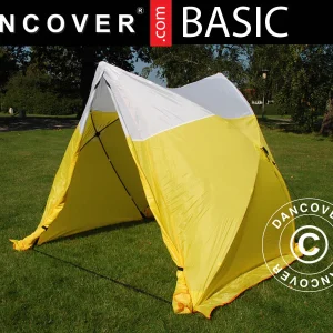 Arbeitszelt, FleXshelter Basic Triangle, 1,8x1,9x2m, Feuerresistent, Gelb/Weiss