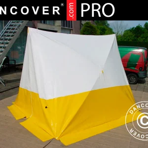 Arbeitszelt, FleXshelter PRO, Type PZ, 1,7x1,8x1,65m, Weiß/Gelb