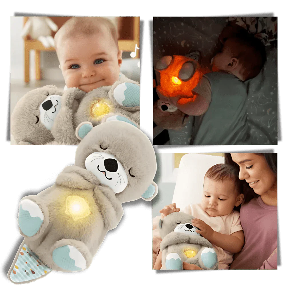 Juguete de Nutria de Peluche Portátil para aliviar la ansiedad | Juguete de Peluche para bebés de 1, 3, 6+ meses