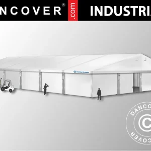 Industrielle Lagerhalle Alu 20x30x8,04m mit Schiebetor, PVC, weiß